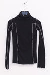 BASERANGE Turtleneck T-shirt Sweater TTOMT Collection Organic Cotton Portugal BAS-TTOMT-CR-AU25-MURANO NAVY (UNDYED) (TTOMT-RI-000)
